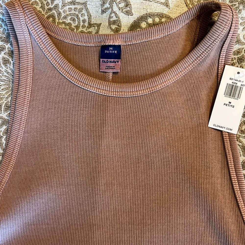 Khaki ribbed tank dress
